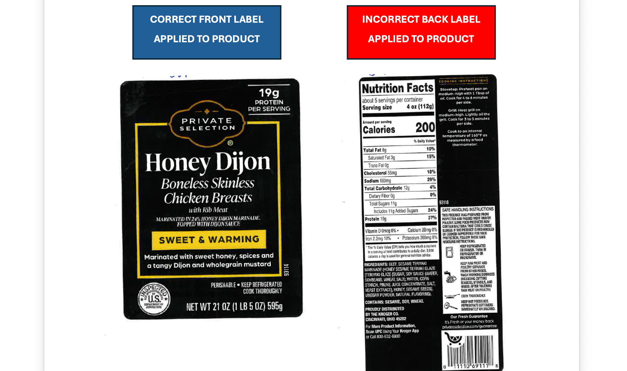 USDA issues warning about chicken breast products with undeclared allergens