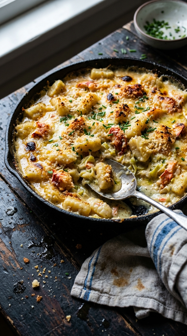 Creamy Lobster Gnocchi Mac and Cheese