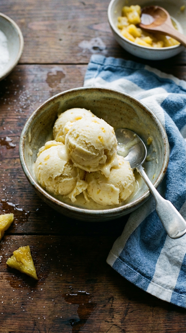 Fresh Pineapple Ice cream