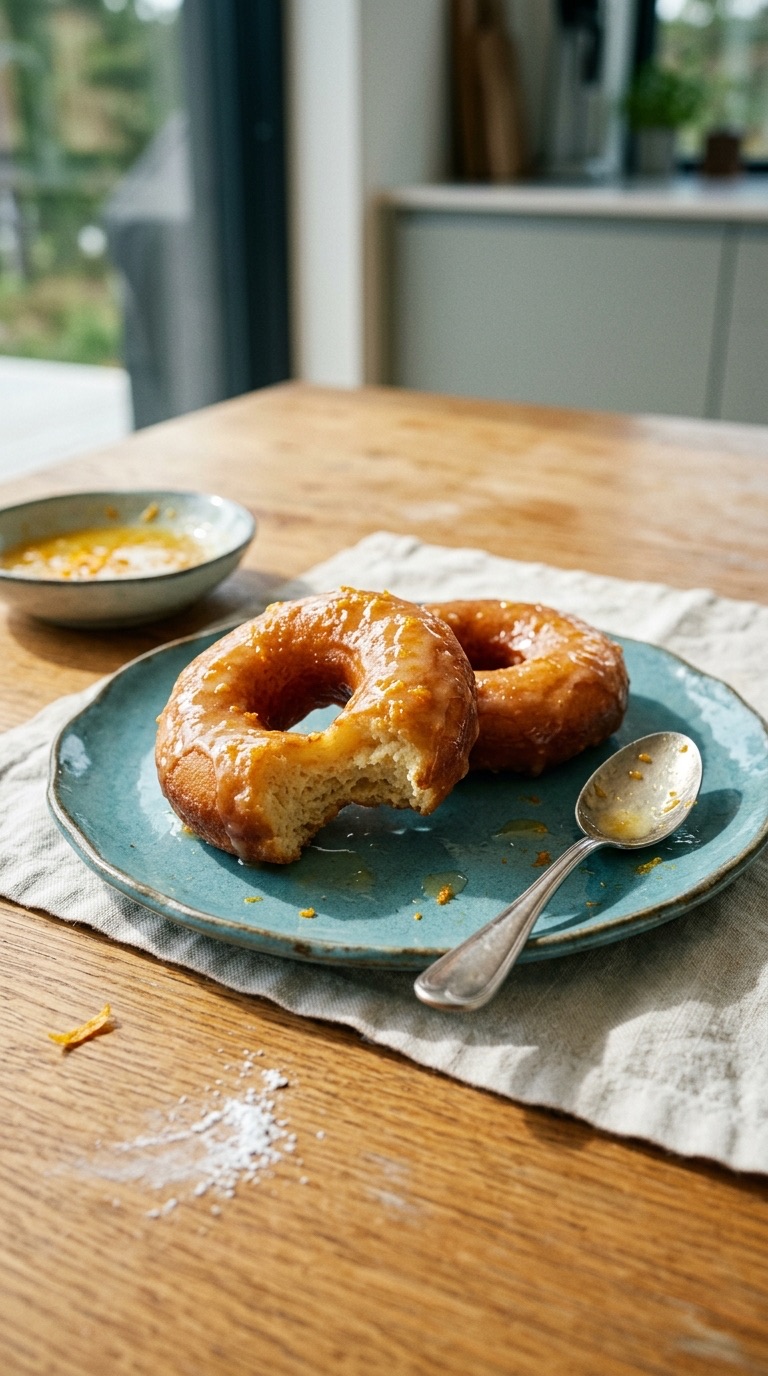 Gluten-Free Mochi Donuts with Orange Glaze