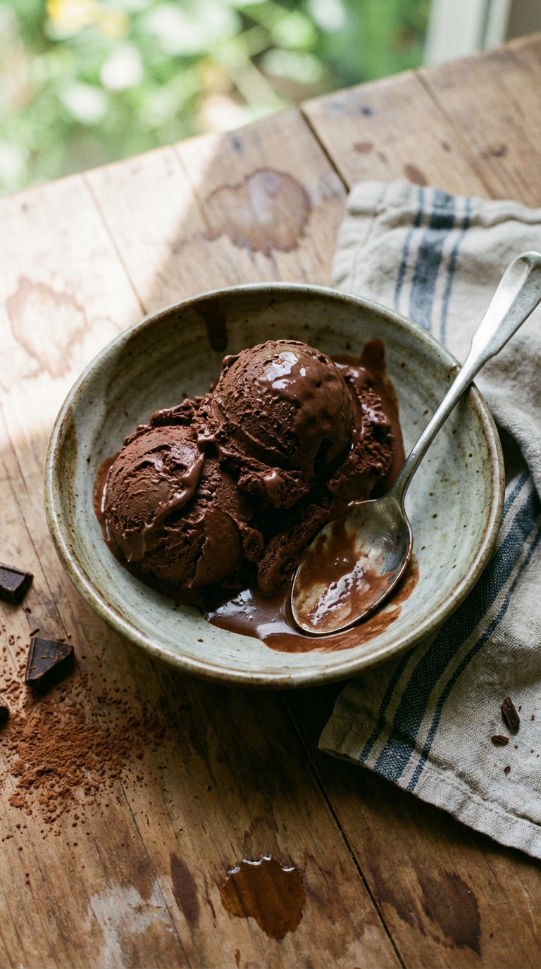 The Perfect Homemade Chocolate Ice Cream