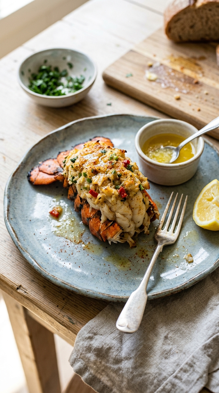 How to Make Stuffed Lobster Tail
