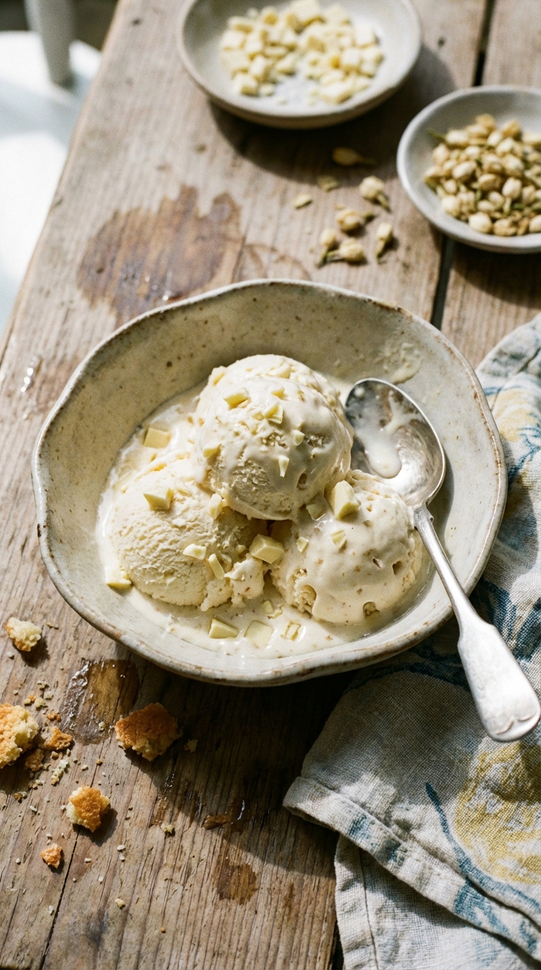 Jasmine and White Chocolate Ice Cream
