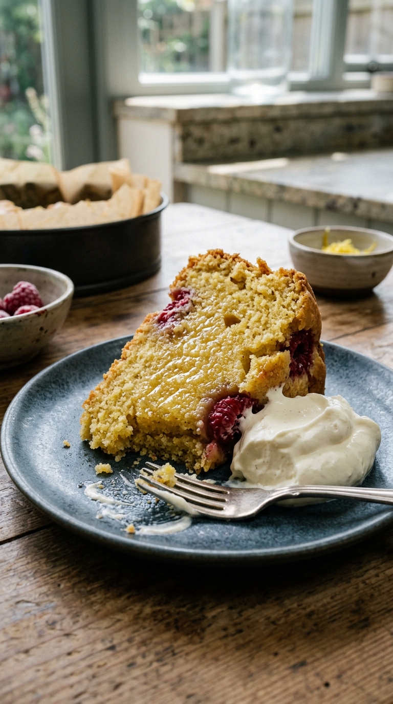 Lemon and Raspberry Polenta Cake: Naturally Gluten-Free