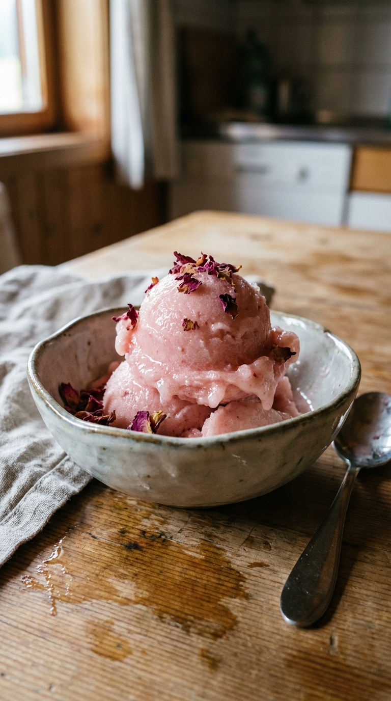 Lychee and Rosewater Sorbet