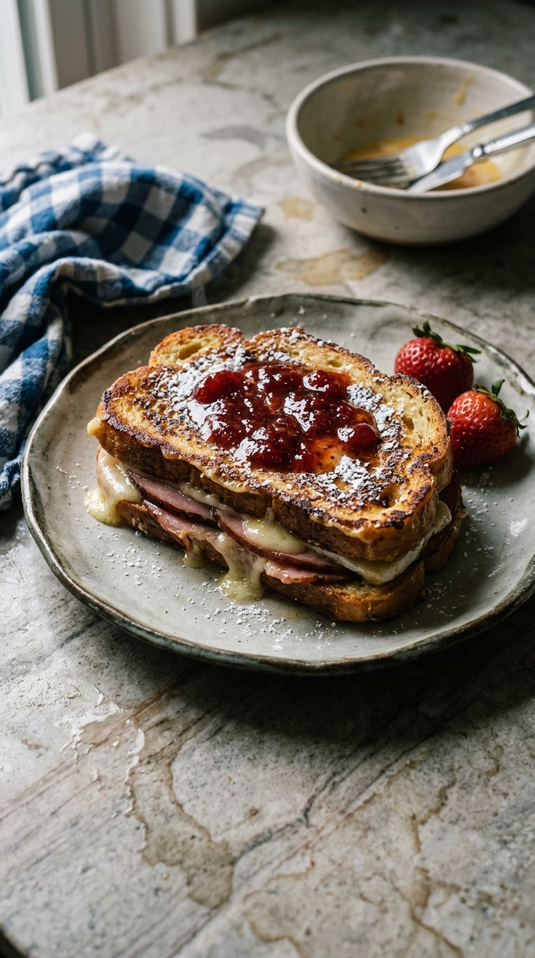 Ham and Brie Monte Cristo, French-Toast Style