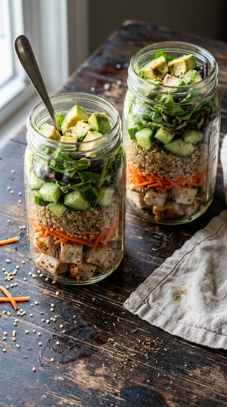 Quinoa Chicken Jar Salad