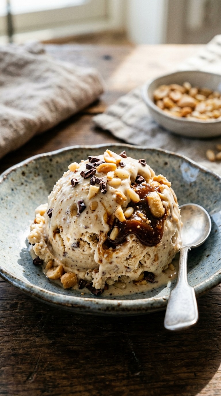 Roasted Peanuts and Salted Caramel Ice Cream