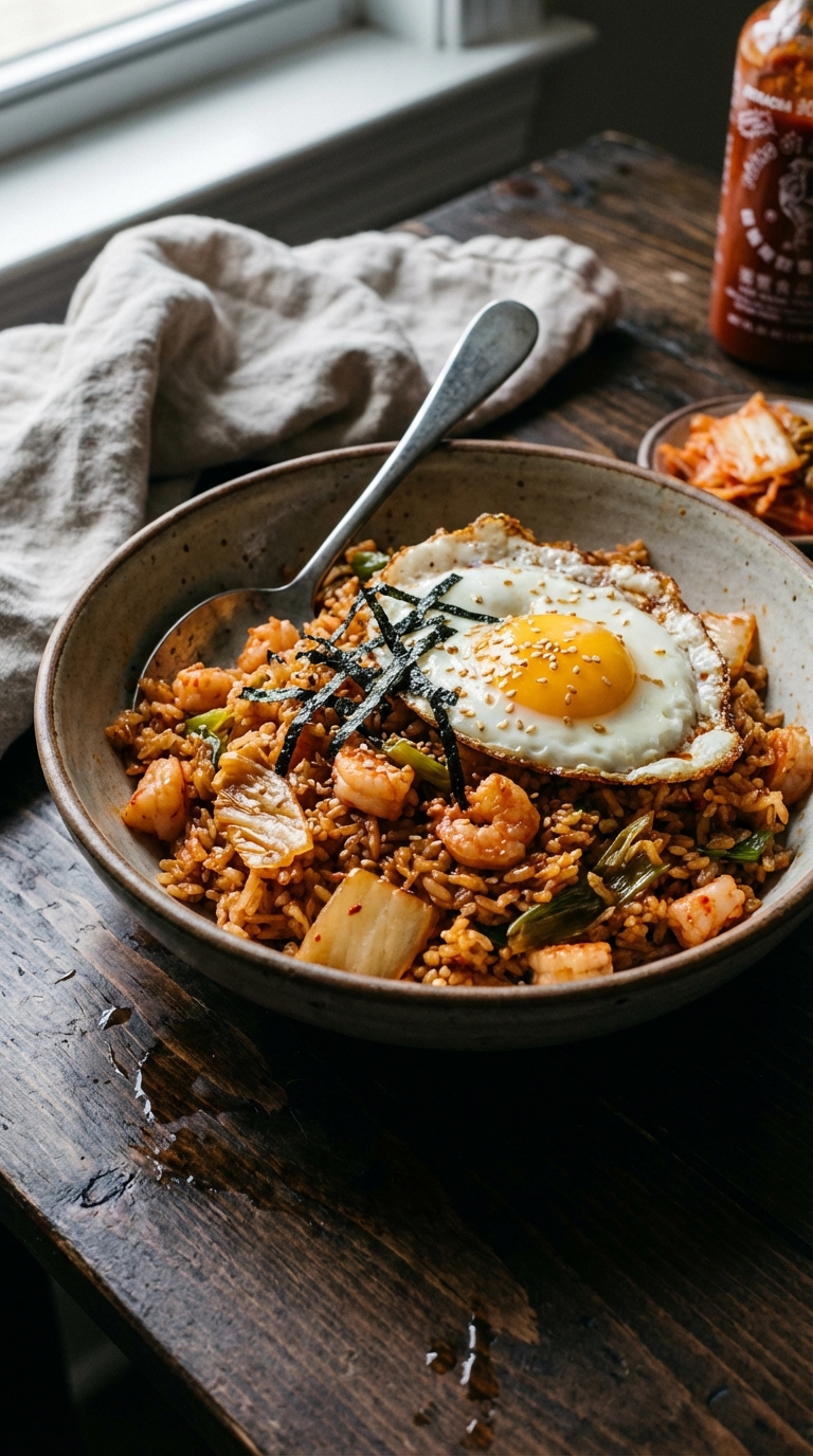 Shrimp and Kimchi Fried Rice
