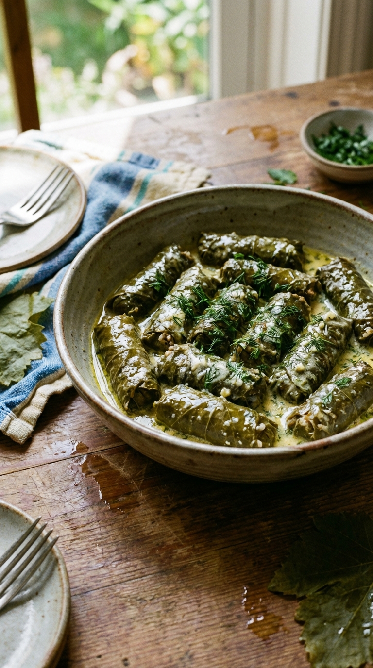 Stuffed Grape Leaves (Dolmades): Naturally Gluten-Free