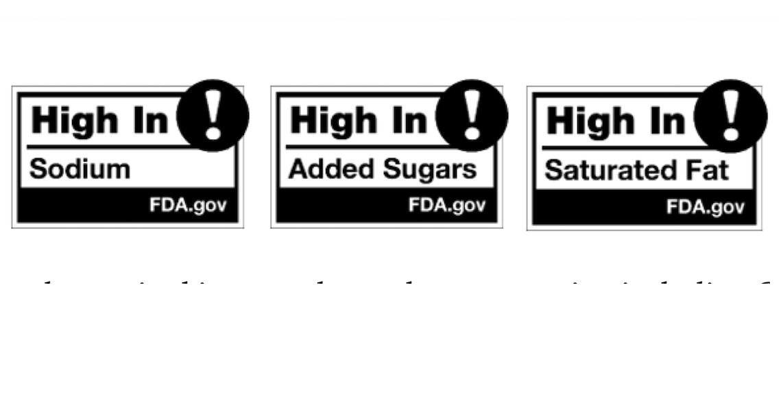 Bill would require transparent nutrition information on food labels