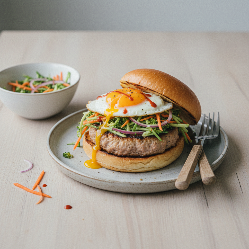 Asian Slaw Turkey Burgers