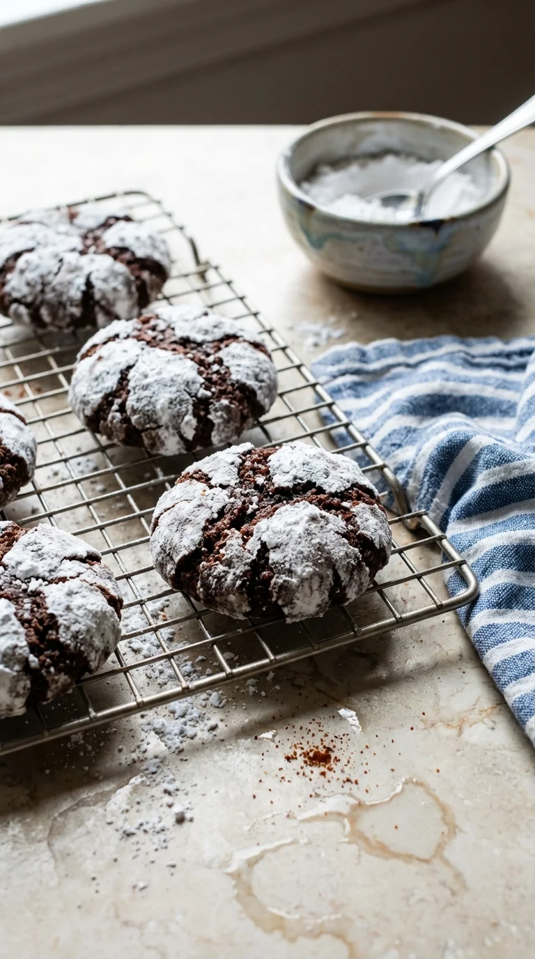 Holiday Cookies With a Kick: Chili Chocolate Crinkle Cookies