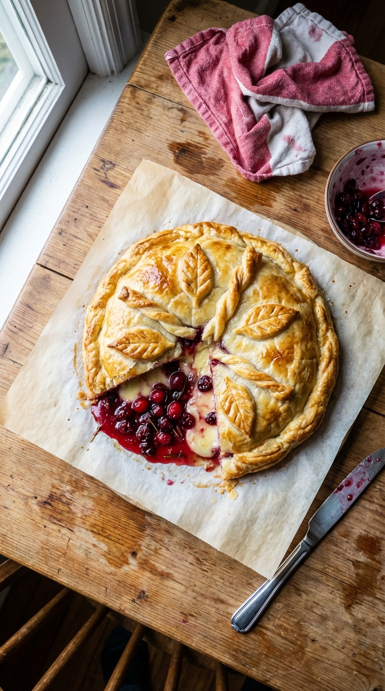 Baked Cranberry Brie en Croute