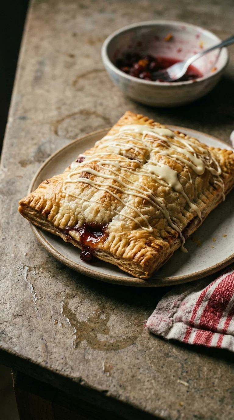 Flaky Cranberry and Orange Puff Pastry Hand Pies