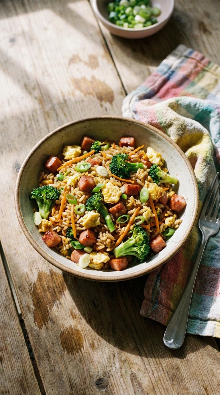 Leftover BBQ’d Ham Fried Rice