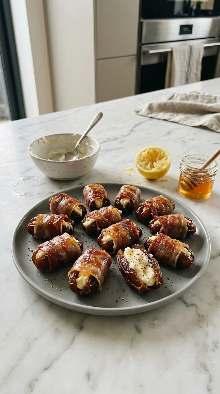 Lemon Mascarpone Stuffed Dates