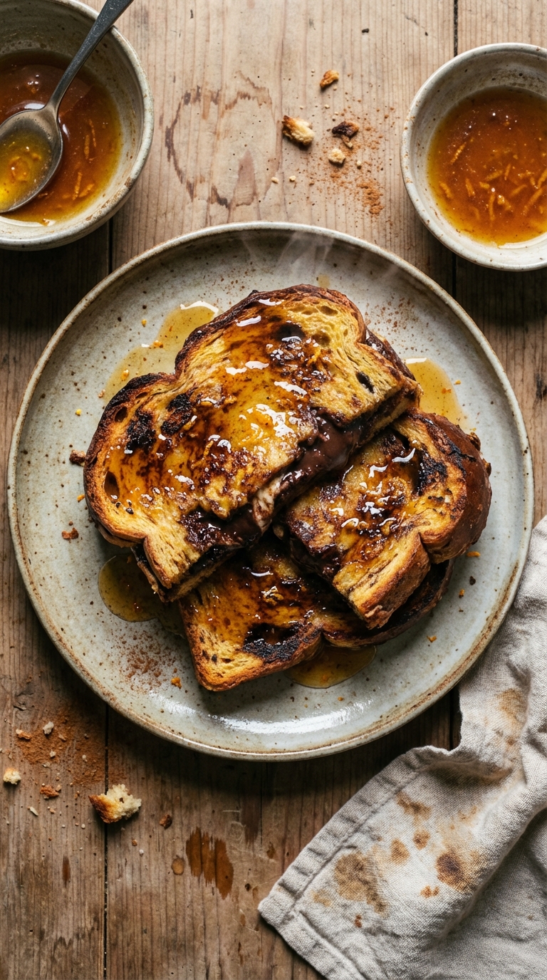 Chocolate and Mascarpone Panettone French Toast