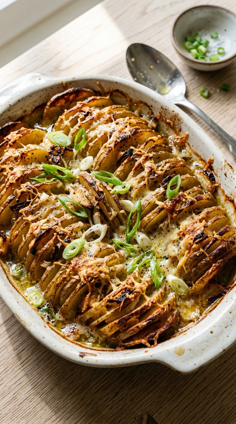 Parmesan Hasselback Potato Casserole