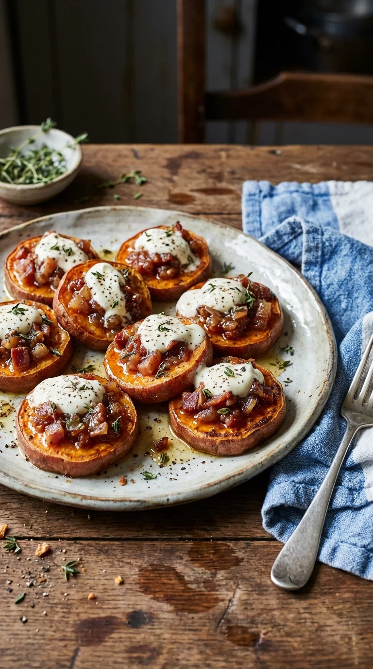 The Perfect Appetizer with Wine: Sweet Potatoes and Bacon Jam
