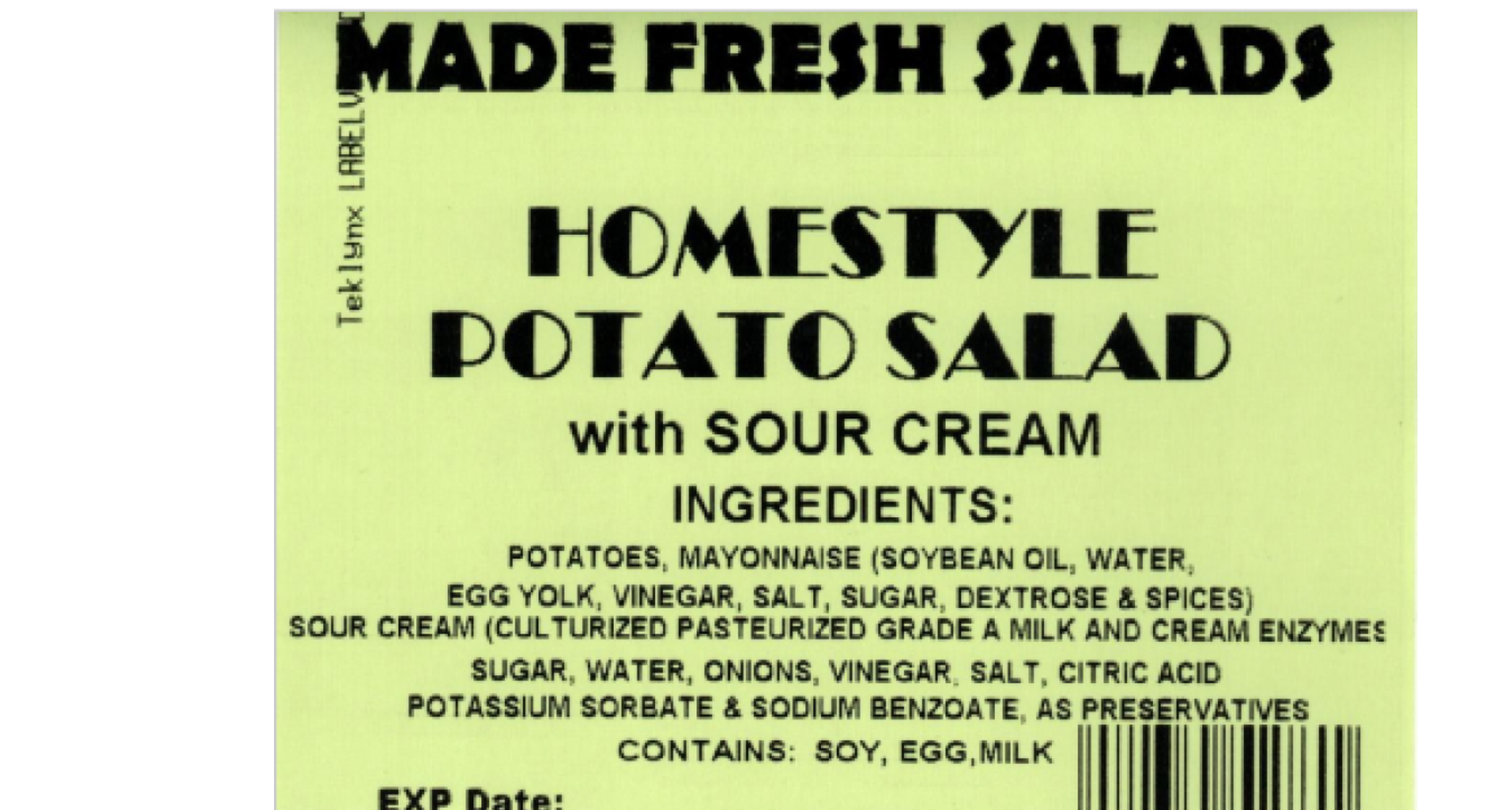 Dozens of varieties of deli style salads recalled because of Listeria