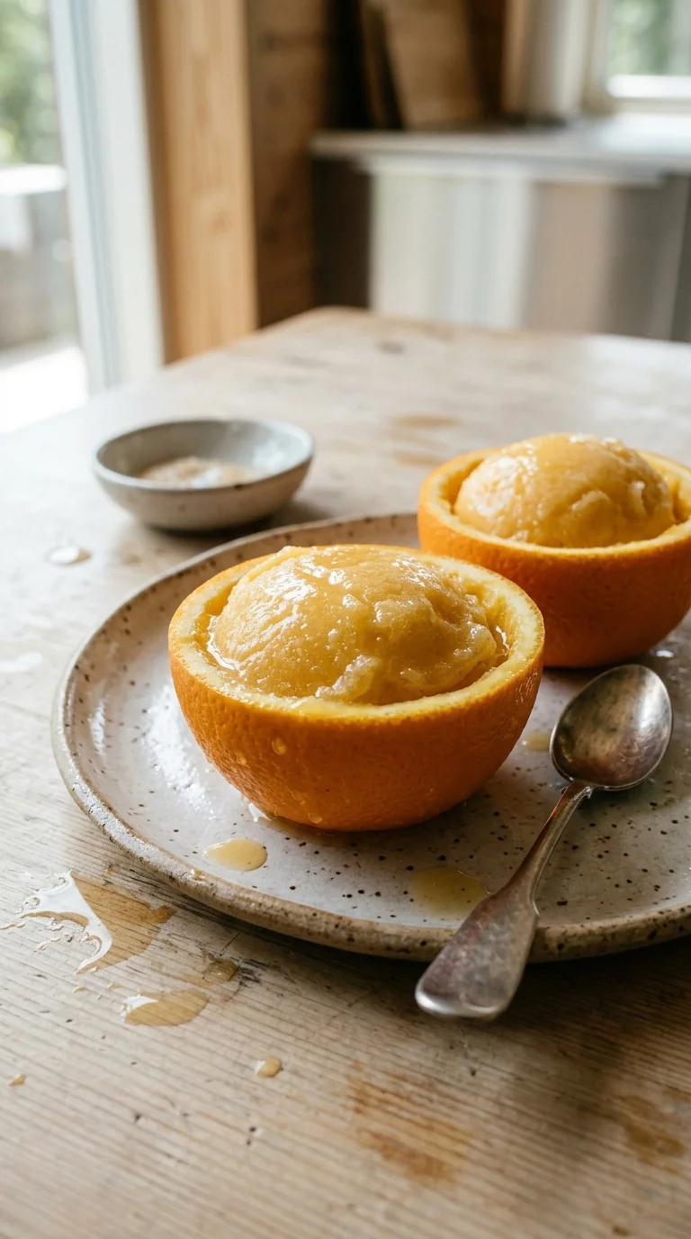 Homemade Orange Sorbet: A Thanksgiving Palate Cleanser
