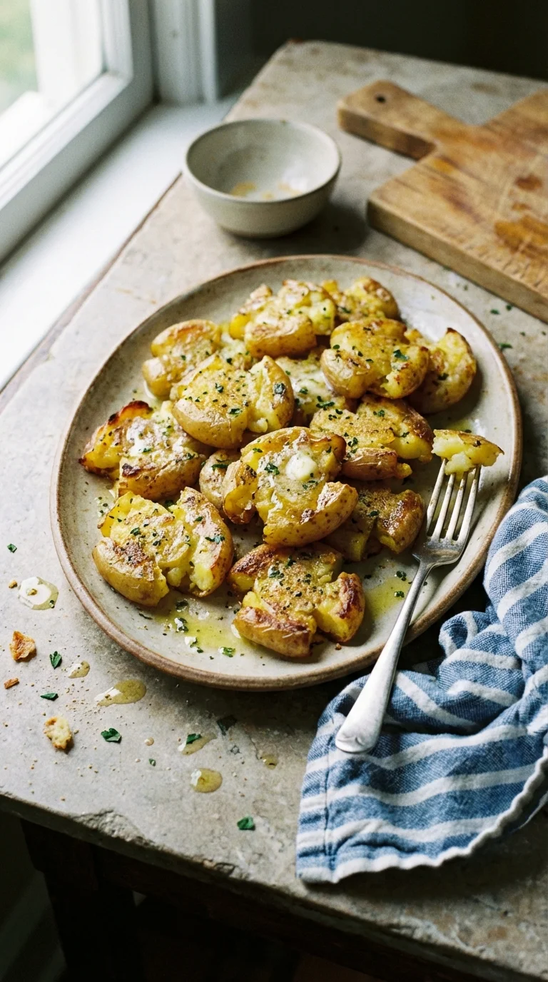 The Crispiest Smashed Potatoes