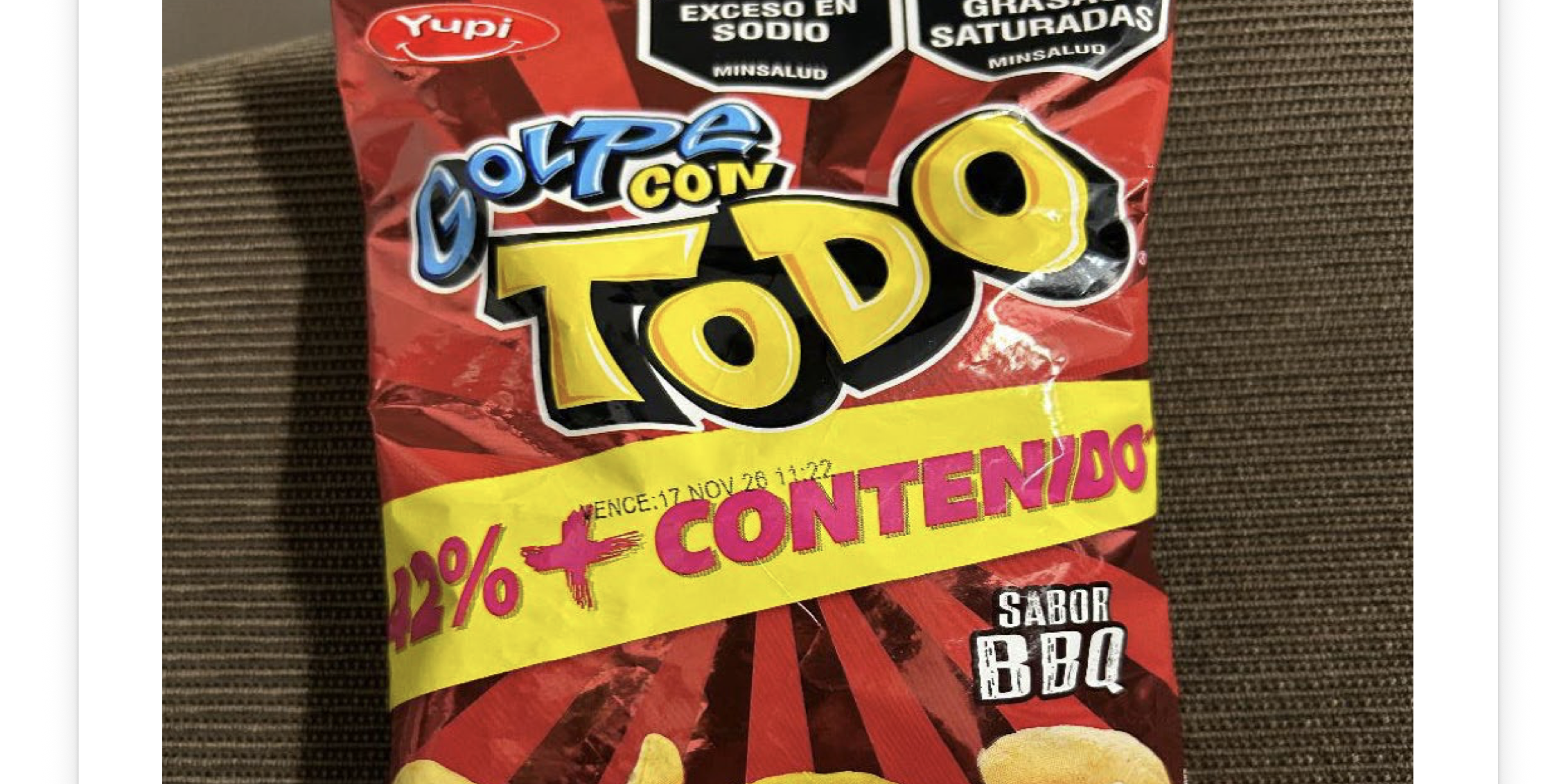 Chips recalled because they were made in Colombia